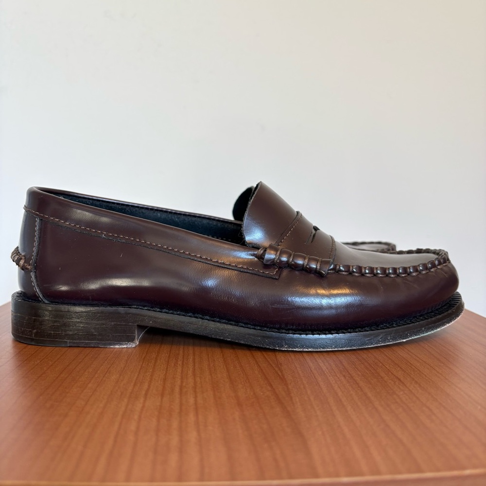 Ann Mashburn Dark Chocolate Brown Italian Leather Loafers size 38 - Picture 3 of 8
